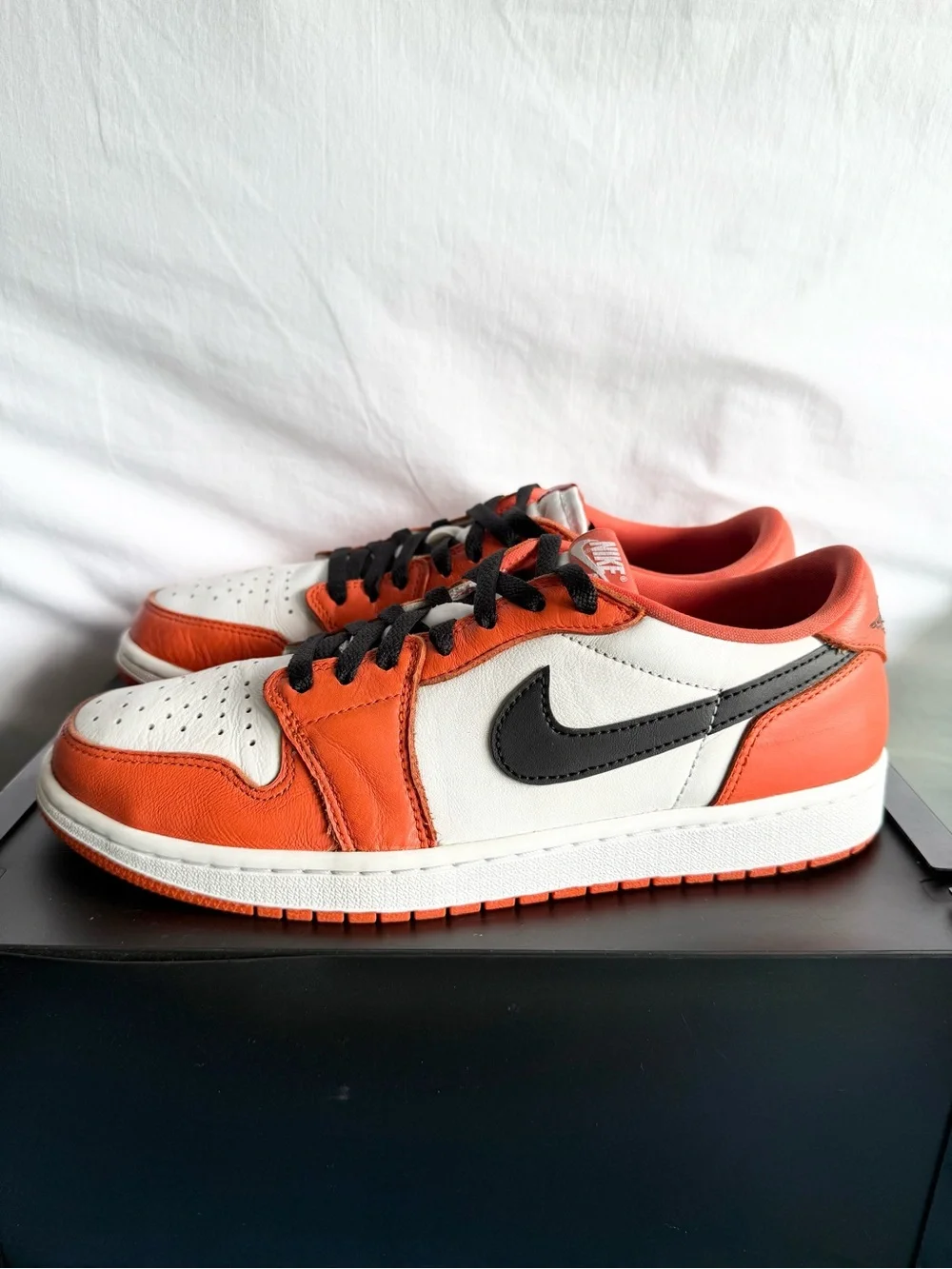 AUTHENTIC Jordan 1 Low “Shattered Backboard” Starfish Orange size 10 CZ0790-801